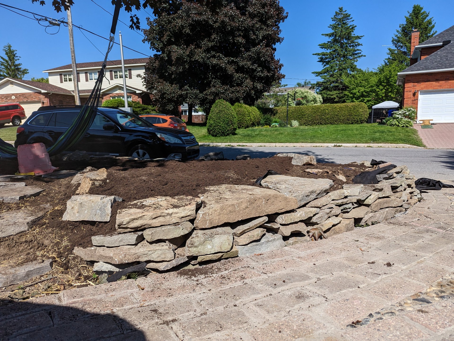 We also wanted to try our hand at flagstone stacking which turned out really fun