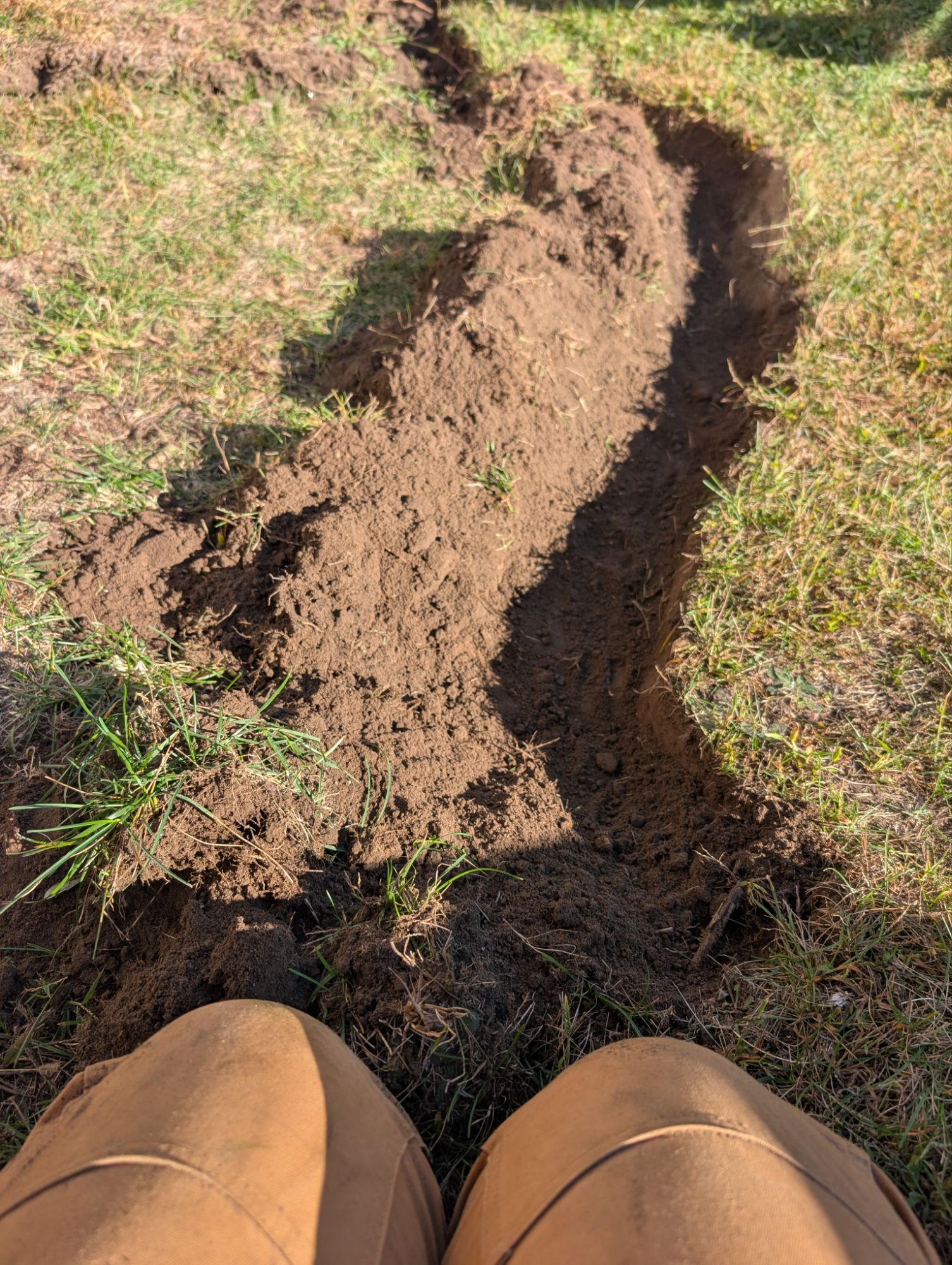 Bordure de la platebande, créée avec un coupe-bordure en environ 15 minutes
