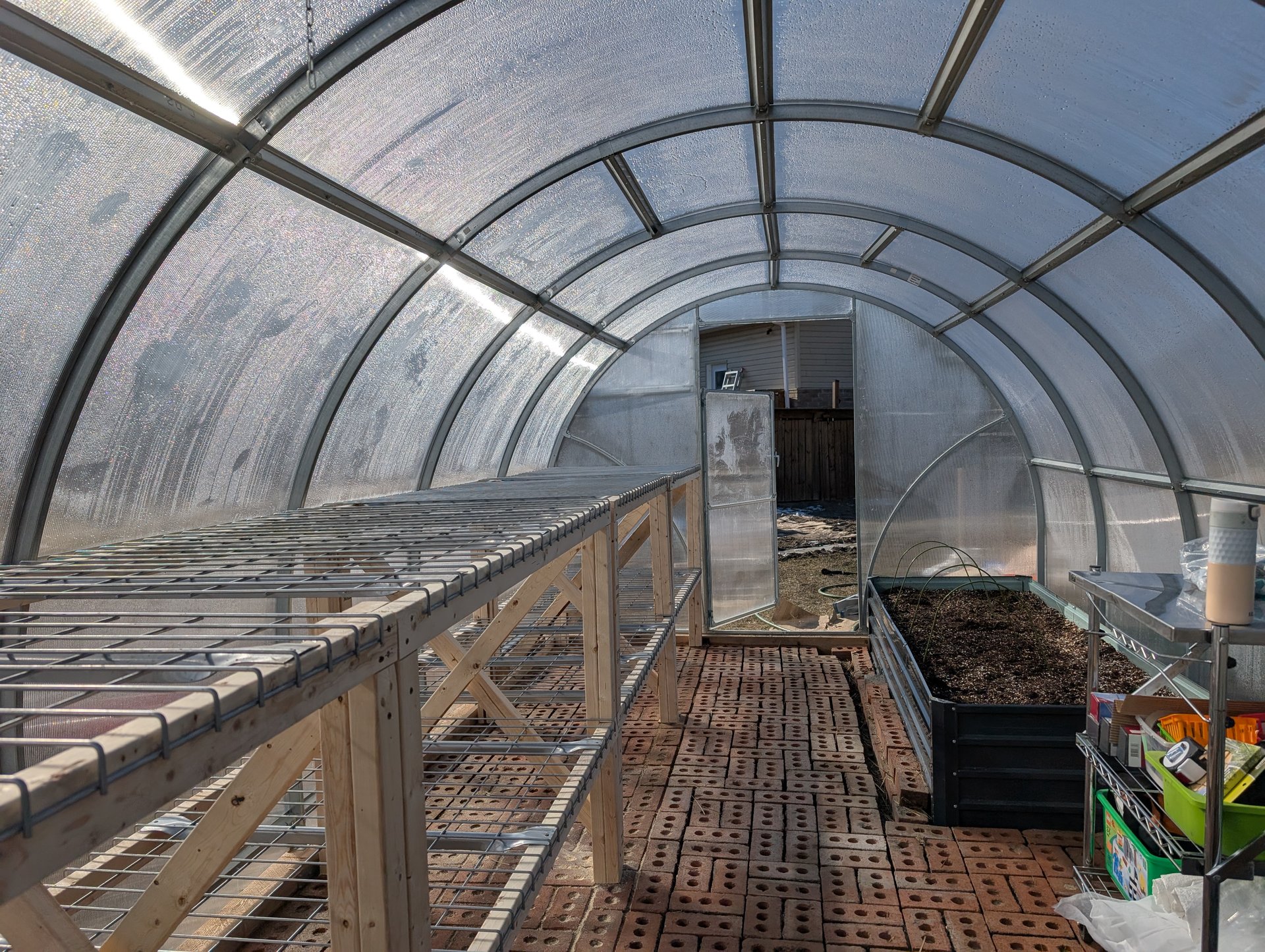 La construction de la serre